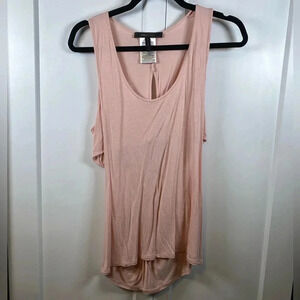 BCBGMAXAZRIA | Soft Pink Top with knotted cutout back details - medium